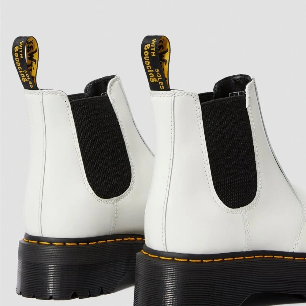 White Double Platform Dr. Martens - Picture 3 of 5